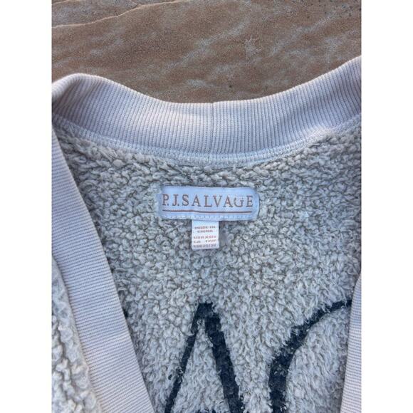 PJ Salvage Cozy Shearling Cardigan XS/S Peace Love Hope Oversized - Picture 2 of 6